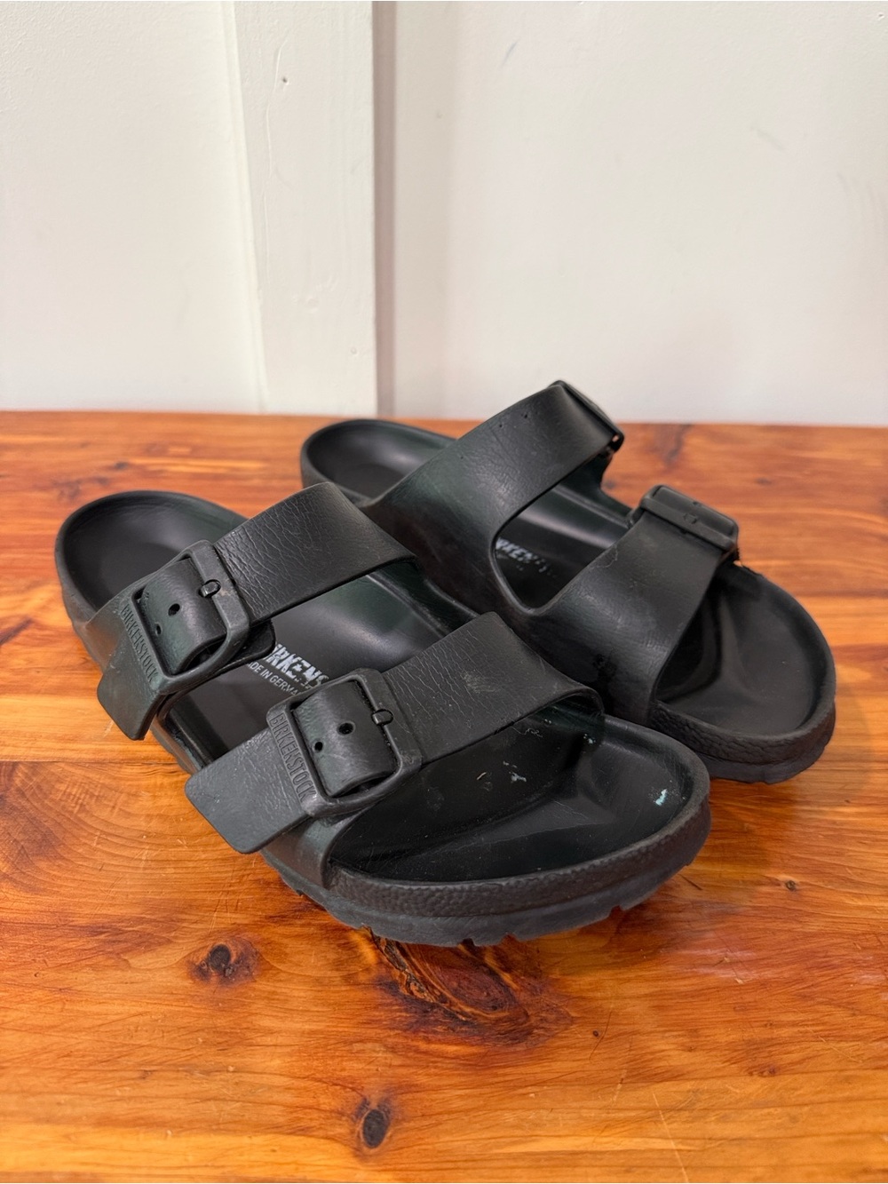 Birkenstock Arizona Black Rubber Sandals 37
